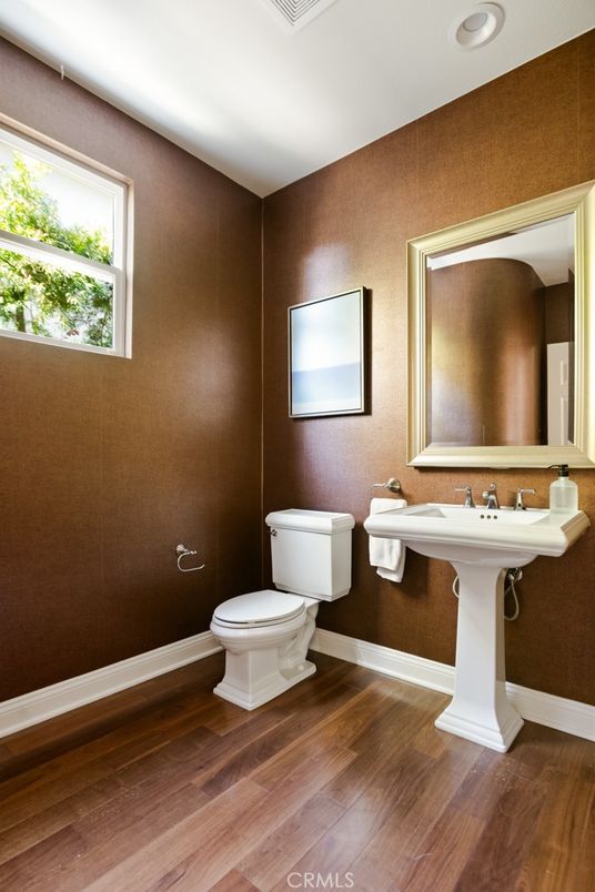 Bathroom, Interior, Recessed Lighting, Wood Texture Flooring