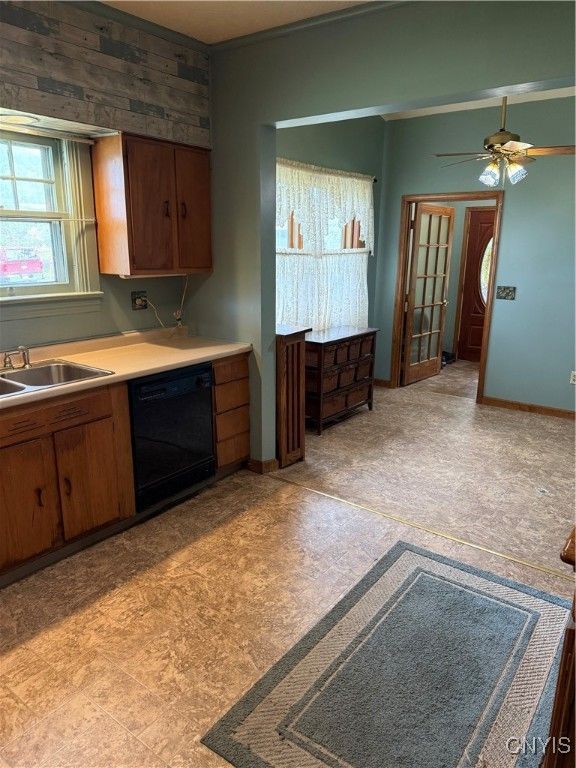 Interior, Kitchen, Wooden Walls