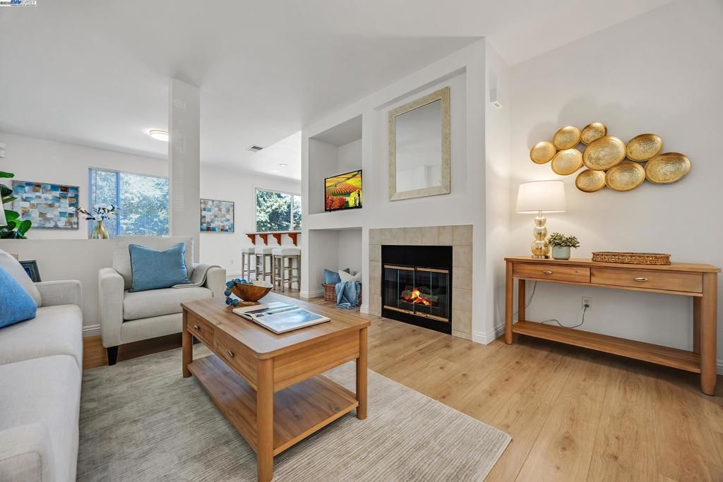 Fireplace, Interior, Living room, Wood Texture Flooring