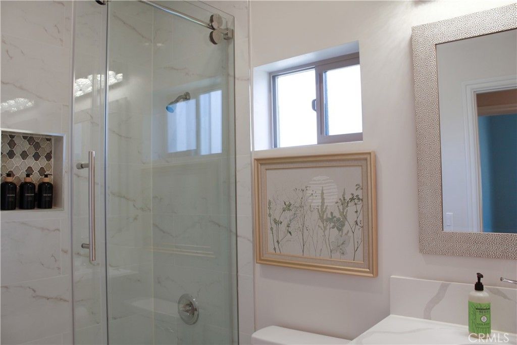 Bathroom, Glass Shower, Interior, Marble Walls