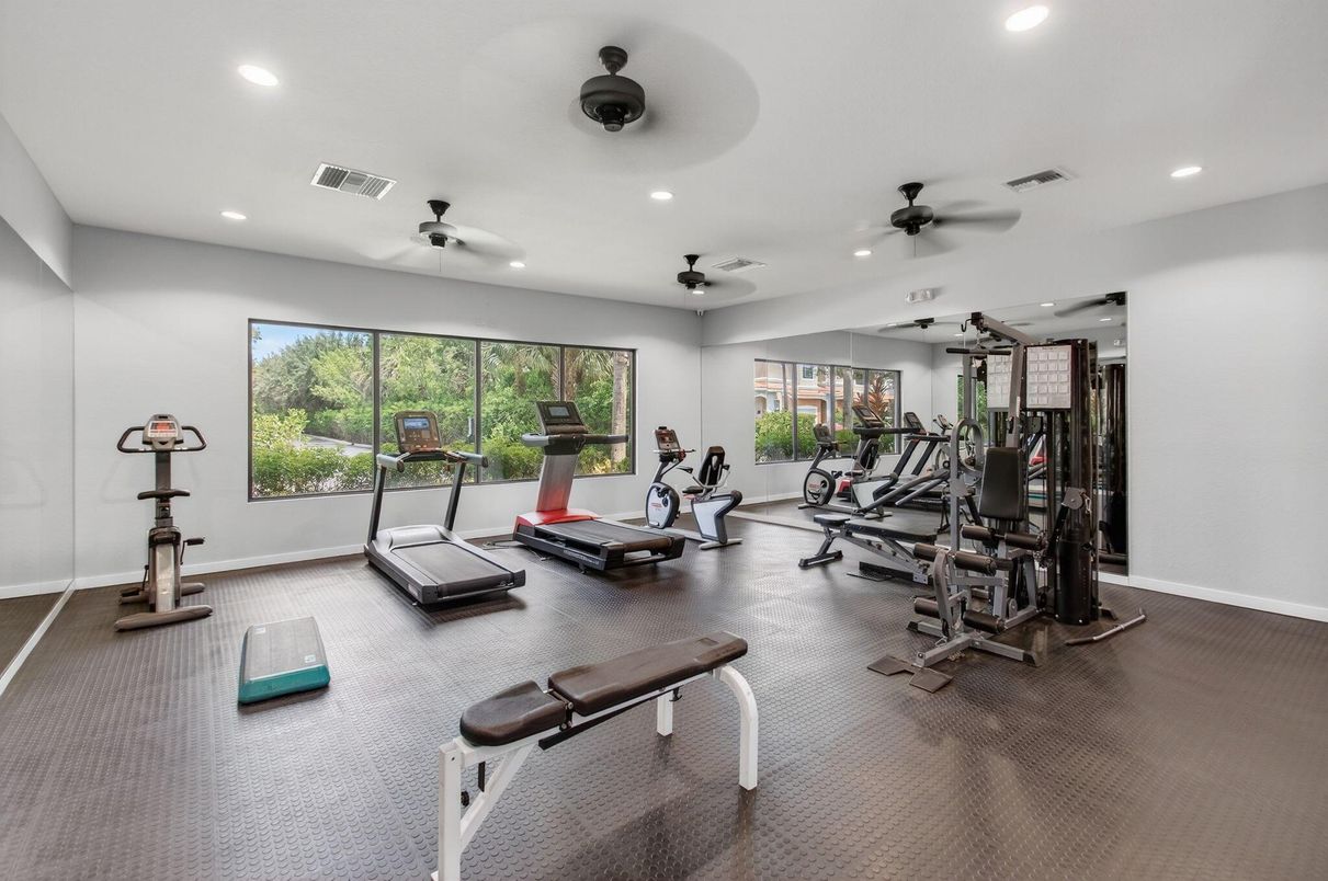 Fitness Equipment, Gym, Interior, Recessed Lighting