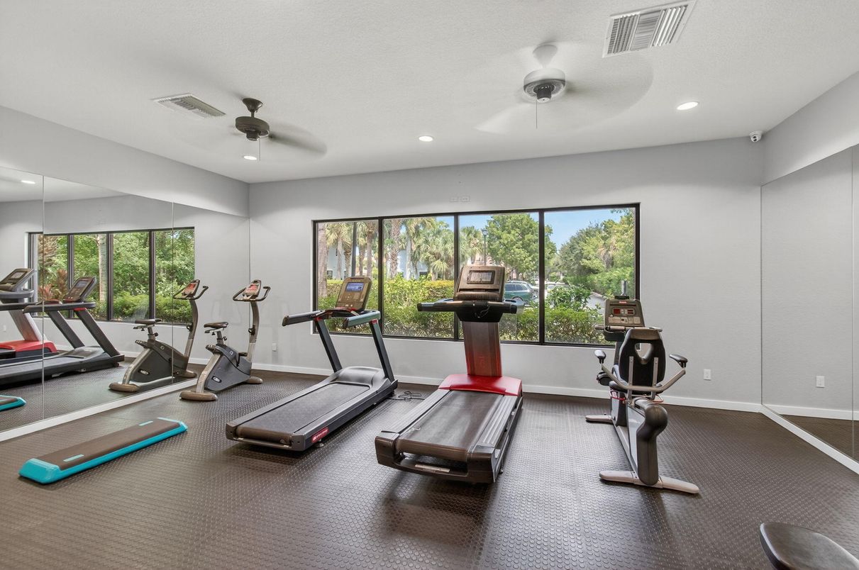 Fitness Equipment, Gym, Interior, Recessed Lighting