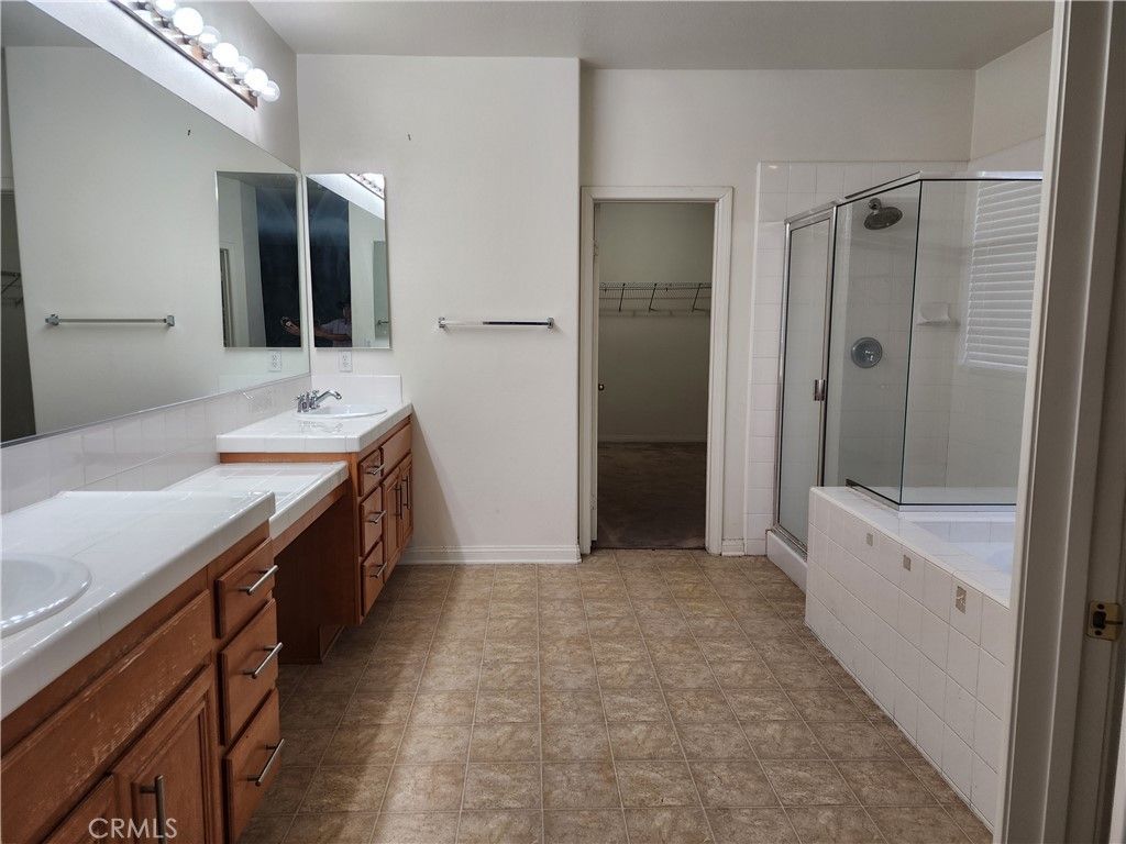 Bathroom, Dual Sink Vanities, Glass Shower, Interior, Tile Countertops