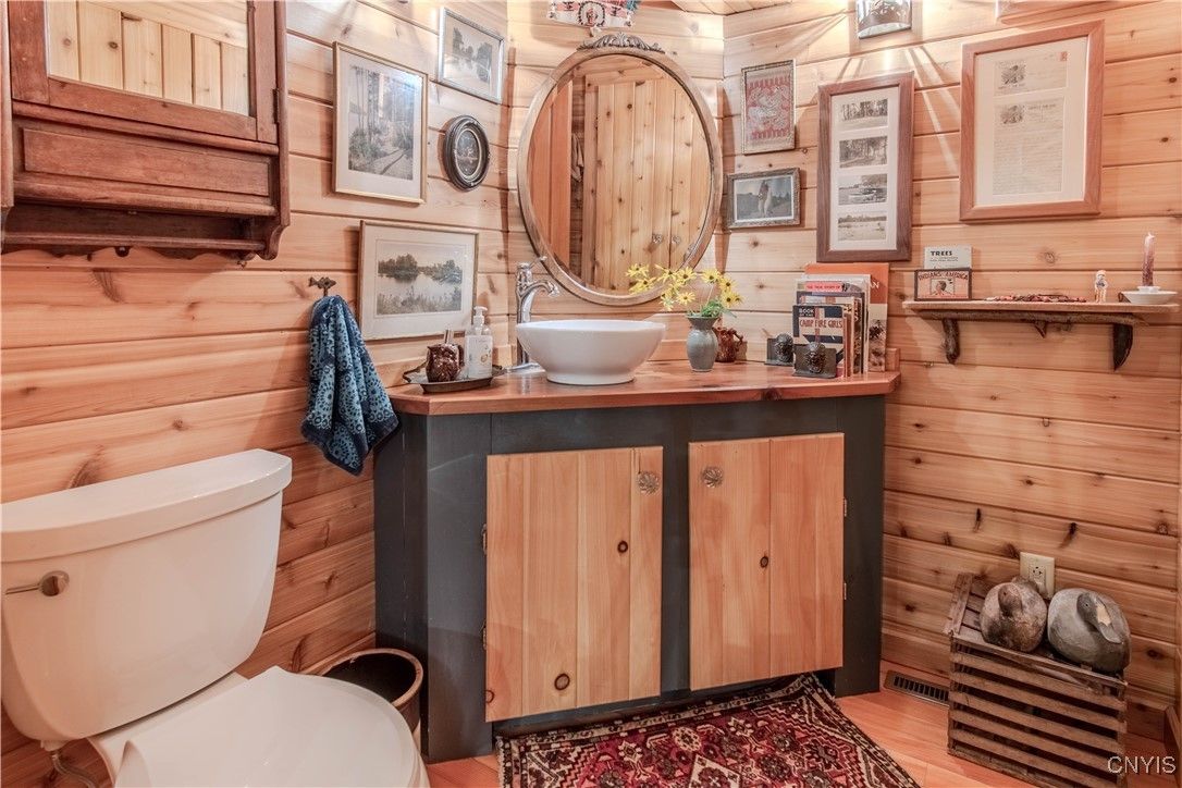 Bathroom, Interior, Wooden Walls