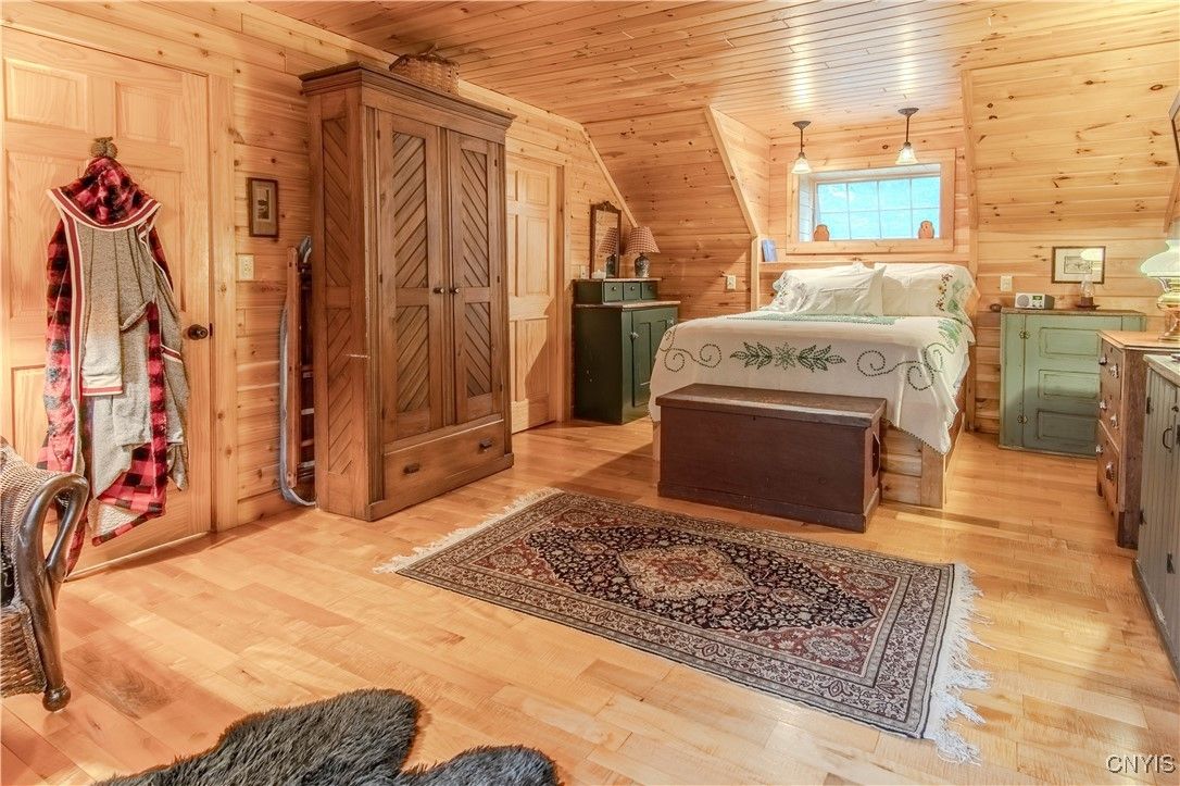 Bedroom, Interior, Wooden Ceilings, Wood Texture Flooring, Wooden Walls