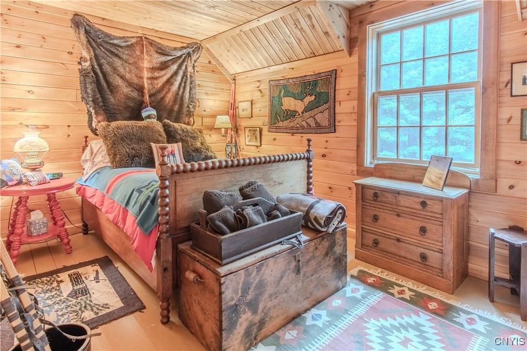 Bedroom, Interior, Wooden Ceilings, Wooden Walls