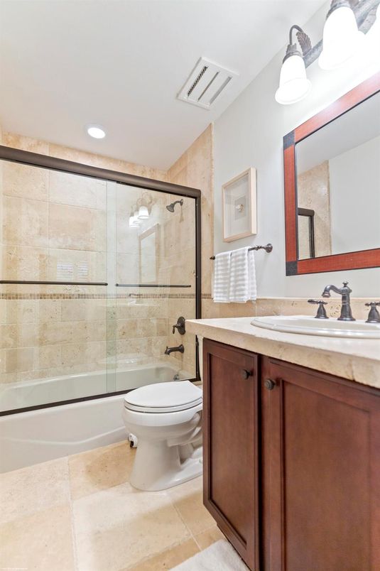 Bathroom, Dual Sink Vanities, Interior, Tile Countertops