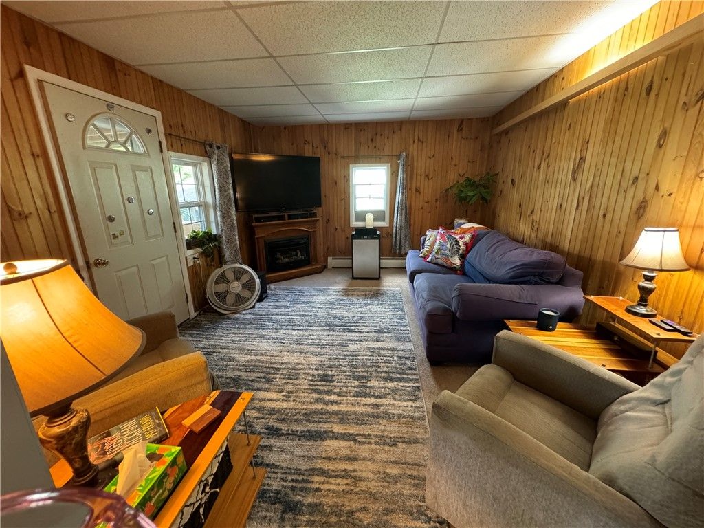 Fireplace, Interior, Living room, Wooden Walls