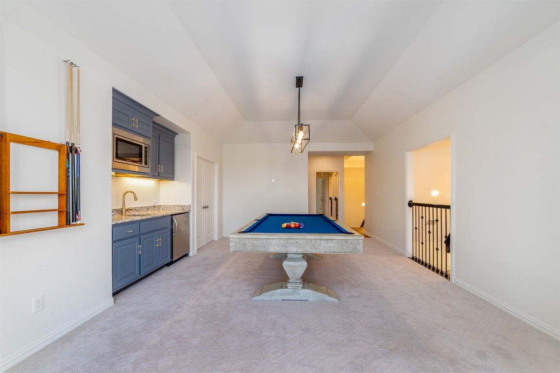 Billiard Table, Game Room, Interior, Pendant Lights
