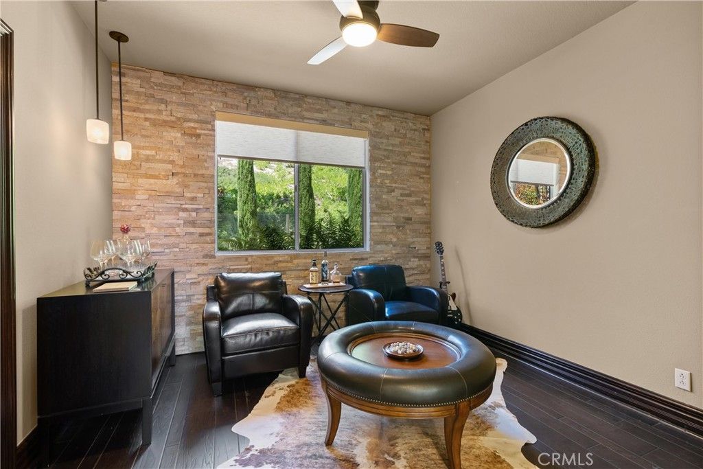Interior, Pendant Lights, Stone Walls, Wood Texture Flooring