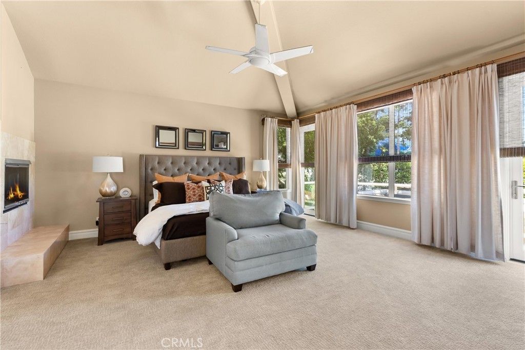 Bedroom, Fireplace, Interior
