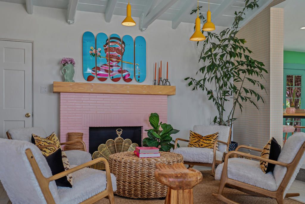 Fireplace, Interior, Living room, Pendant Lights, Recessed Lighting