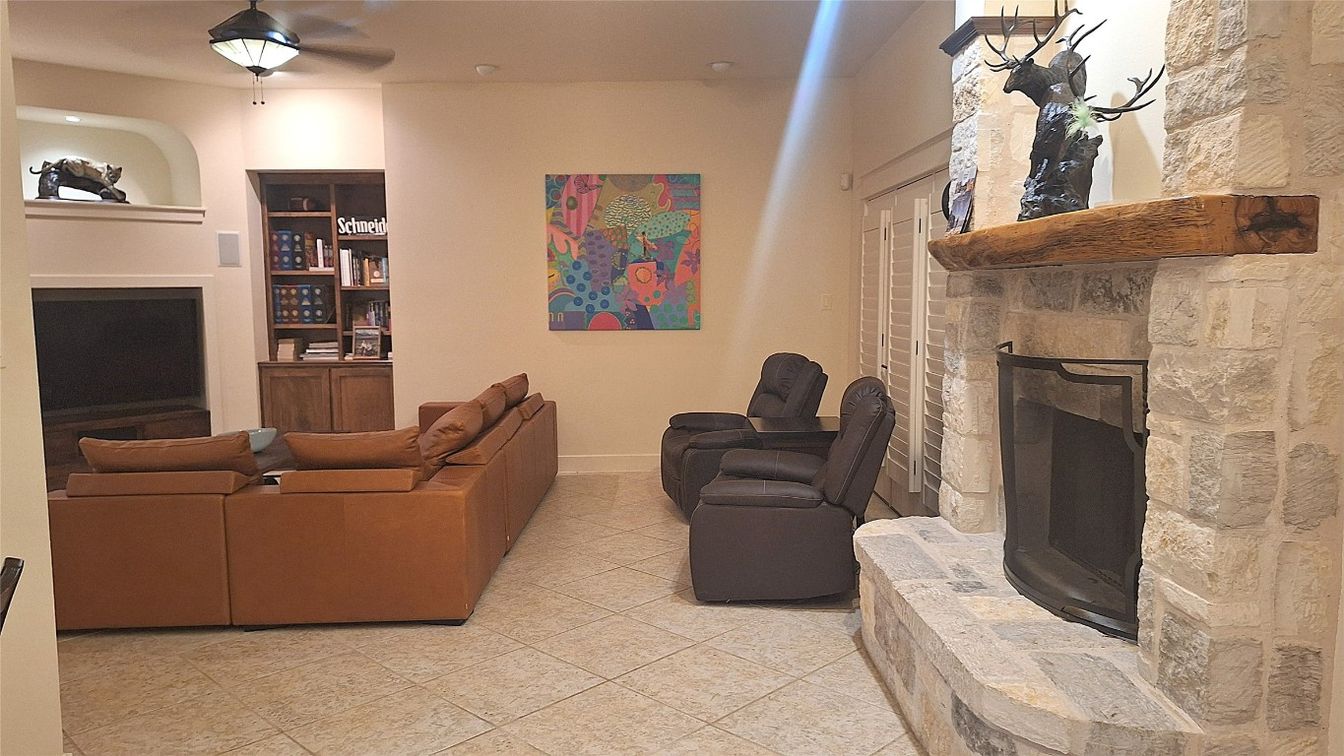 Fireplace, Interior, Living room, Stone Walls