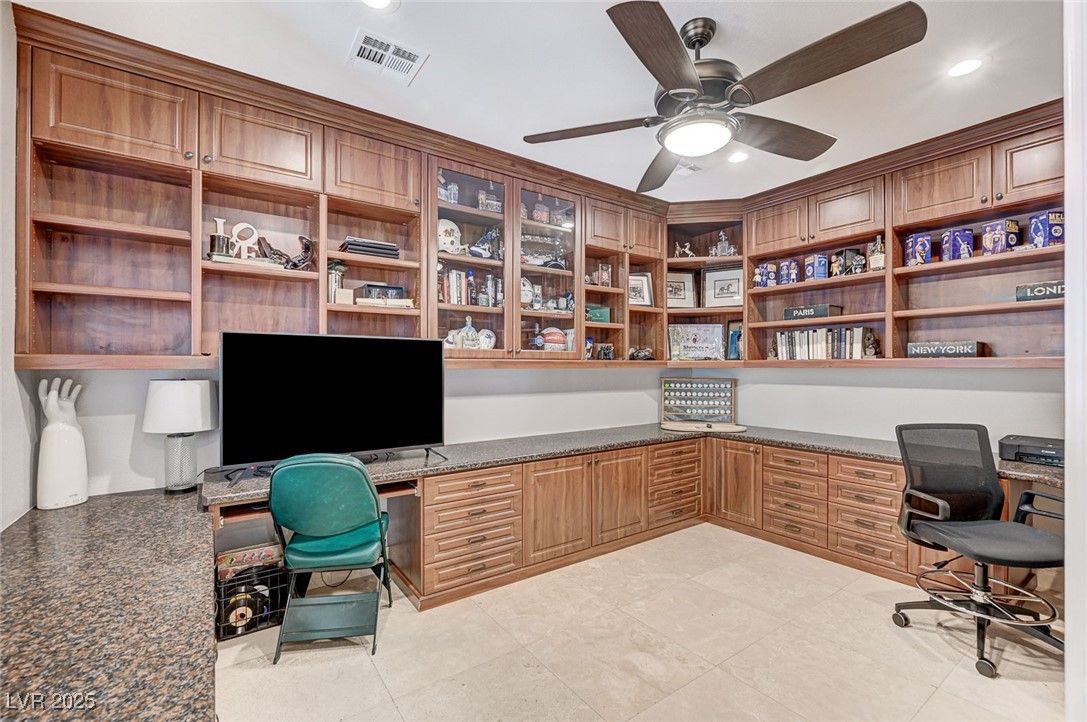 Home Office, Interior, Recessed Lighting