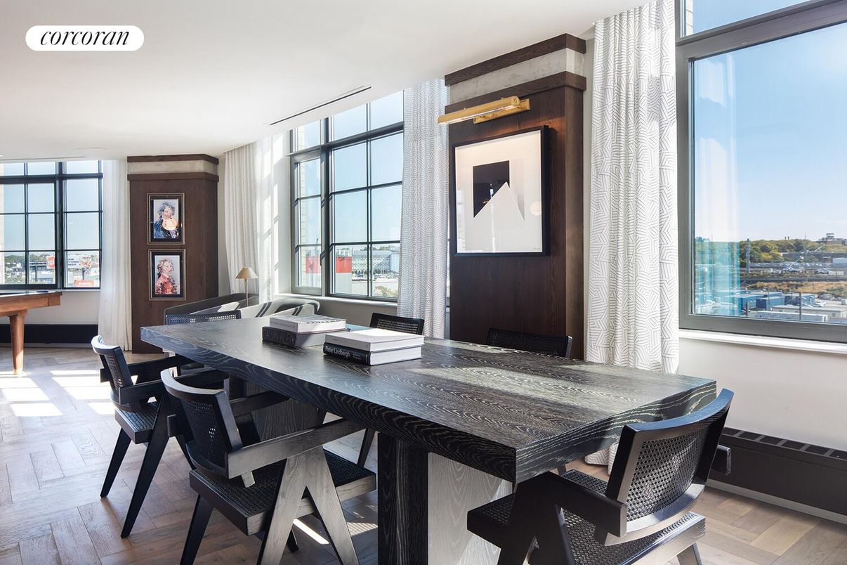 Dining room, Interior, Wood Texture Flooring