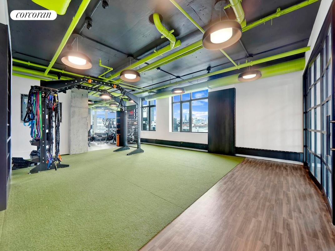 Fitness Equipment, Interior, Wood Texture Flooring