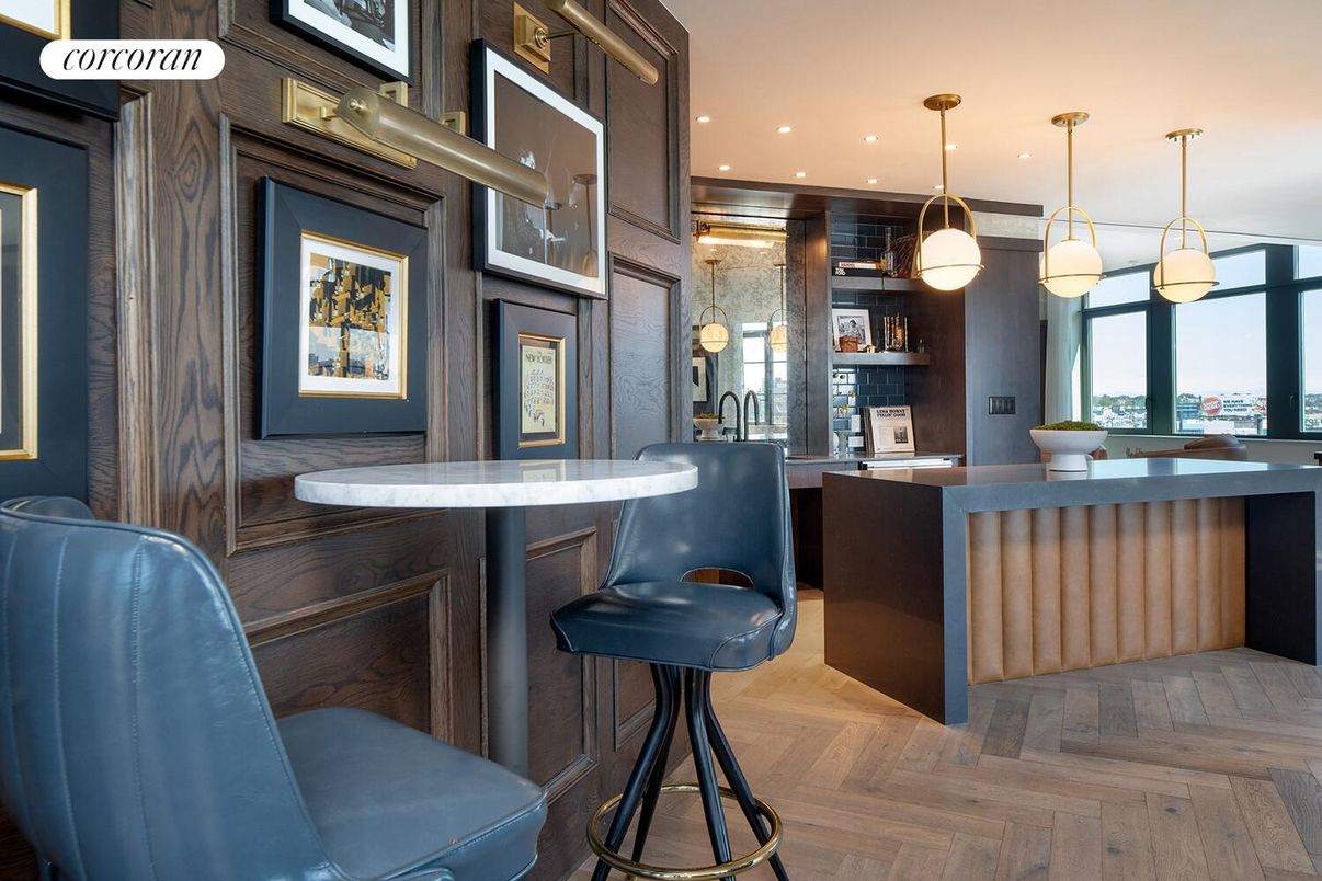 Interior, Pendant Lights, Recessed Lighting, Wood Texture Flooring