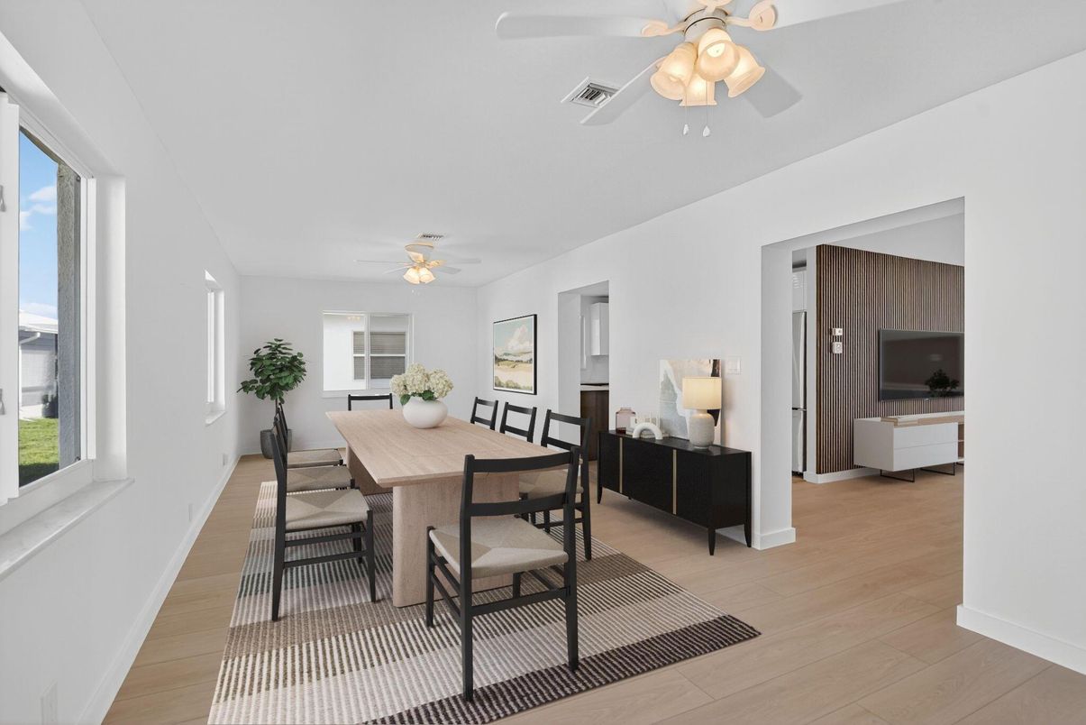 Dining room, Interior, Wood Texture Flooring