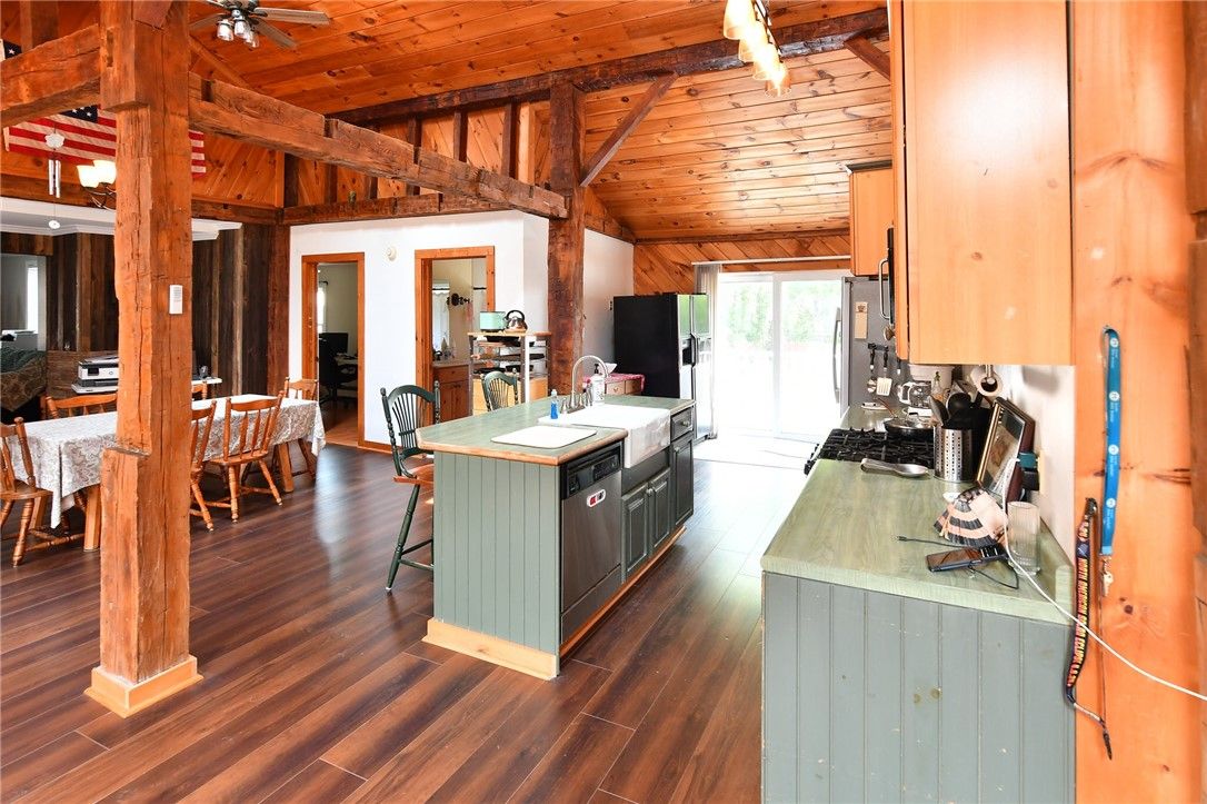 Dining room, Interior, Kitchen, Wooden Beams, Wooden Ceilings, Wood Texture Flooring