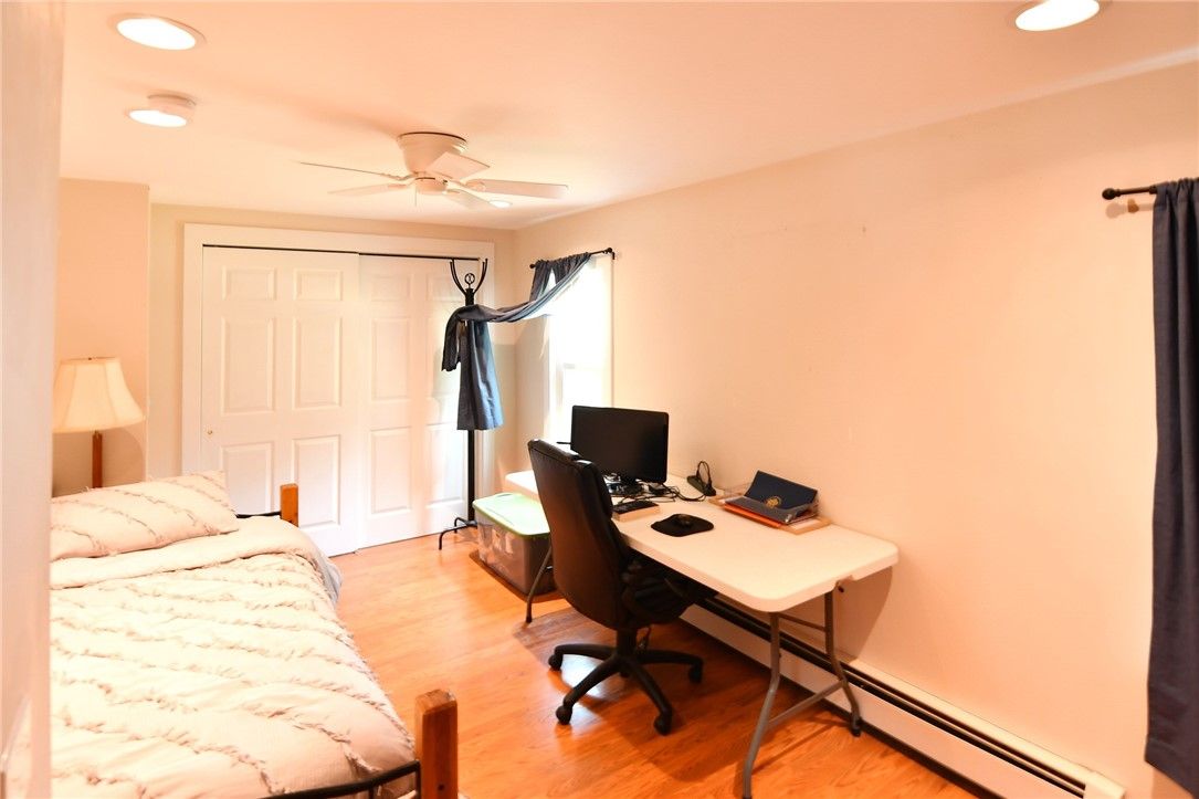 Bedroom, Home Office, Interior, Recessed Lighting, Wood Texture Flooring