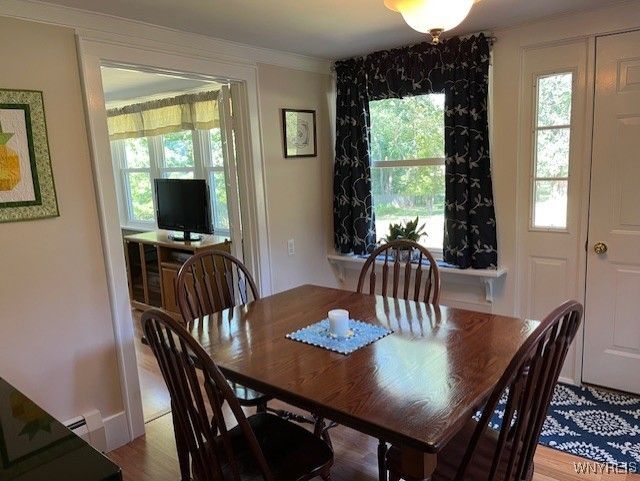 Dining room, Interior, Wood Texture Flooring