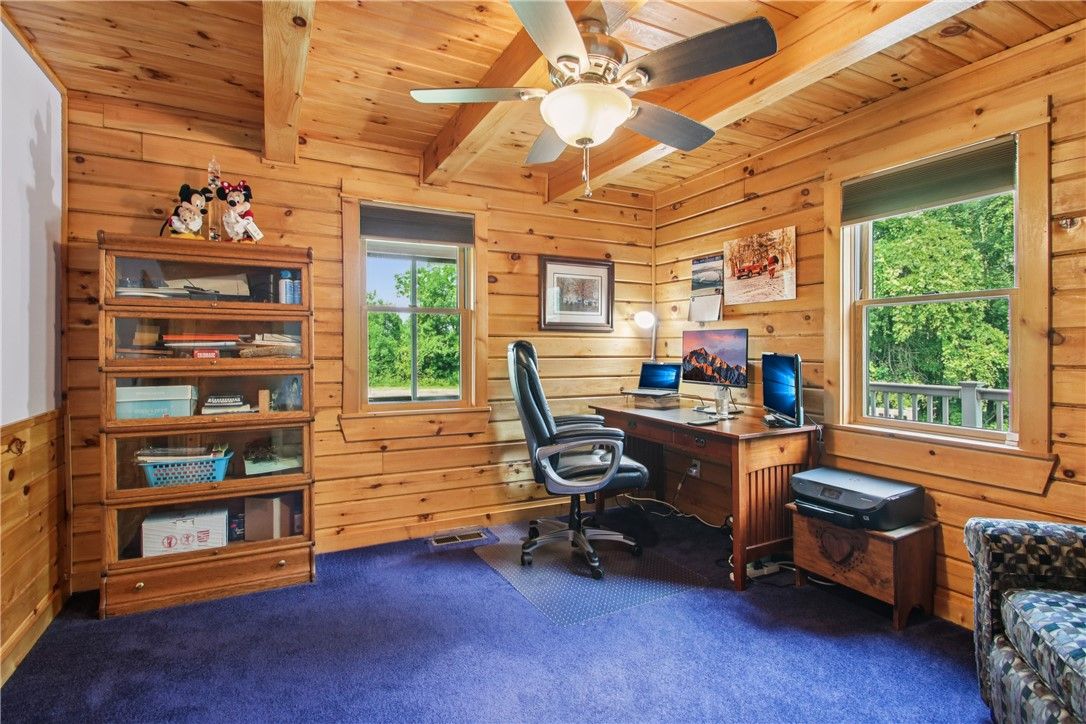 Home Office, Interior, Wooden Beams, Wooden Ceilings, Wooden Walls