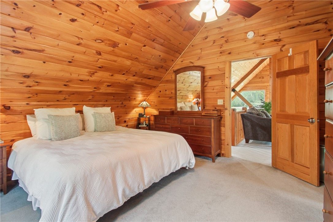 Bedroom, Interior, Wooden Ceilings, Wooden Walls