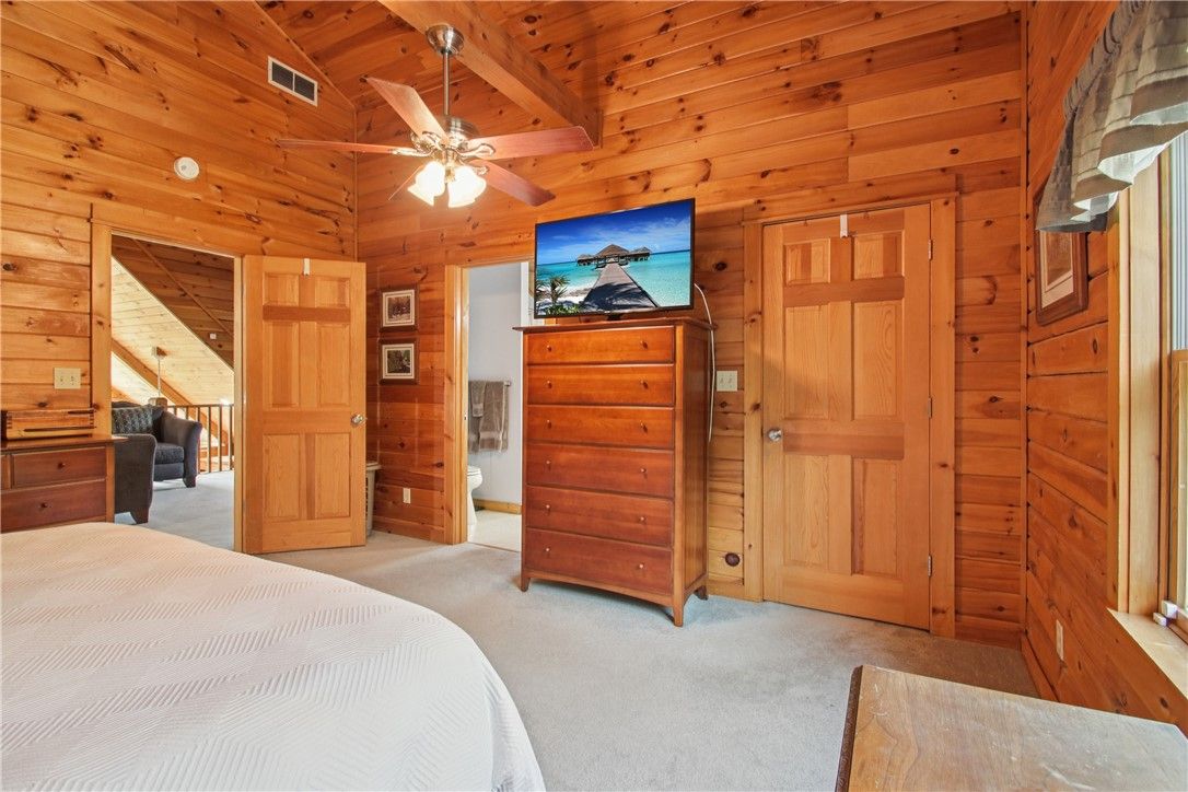 Bedroom, Interior, Wooden Ceilings, Wooden Walls
