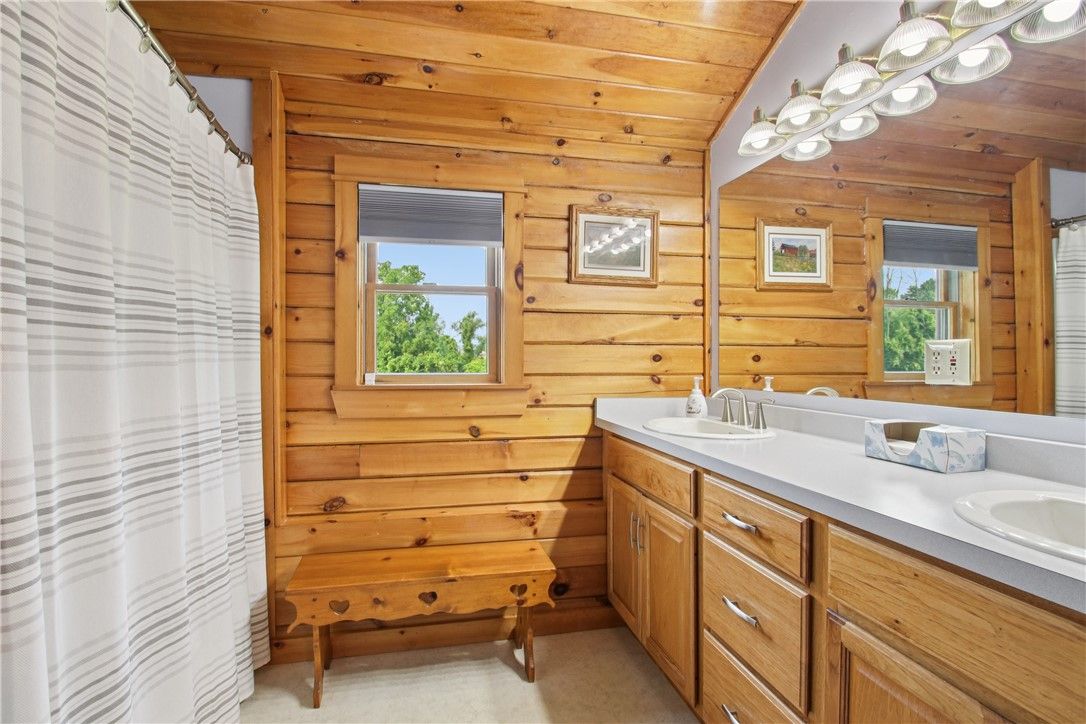 Bathroom, Dual Sink Vanities, Interior, Wooden Walls