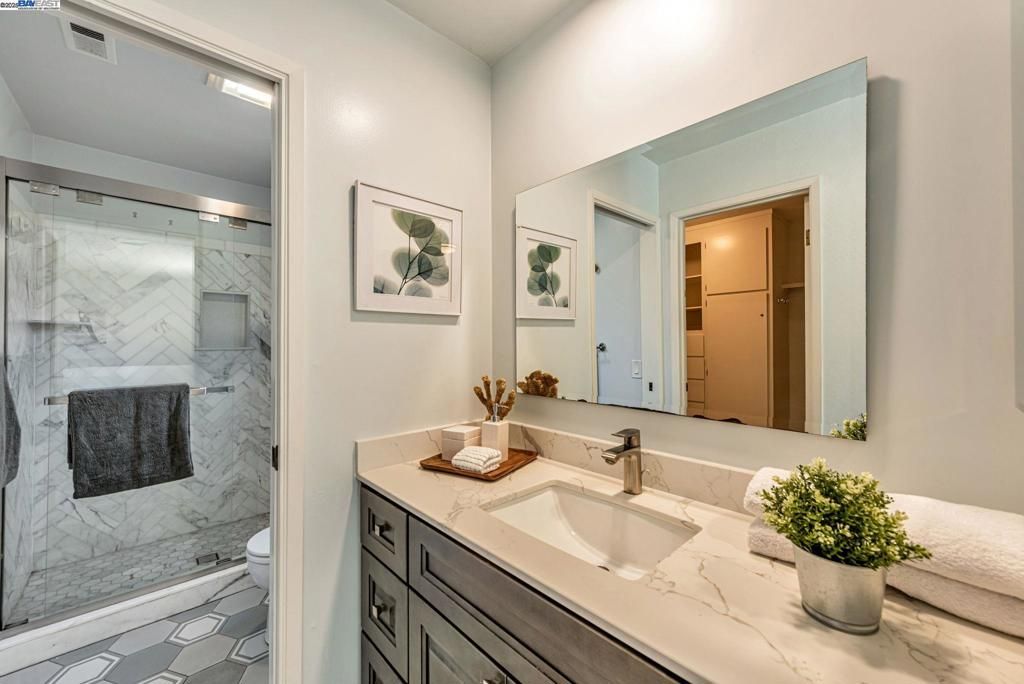 Bathroom, Glass Shower, Interior, Marble Walls