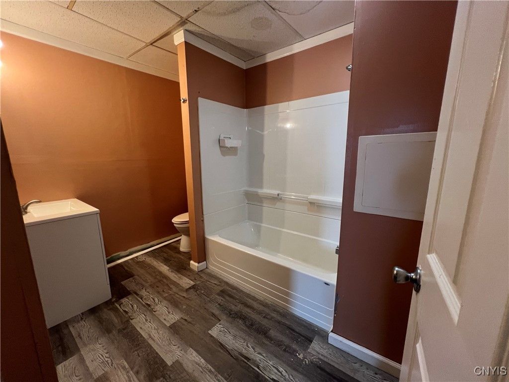 Bathroom, Interior, Wood Texture Flooring