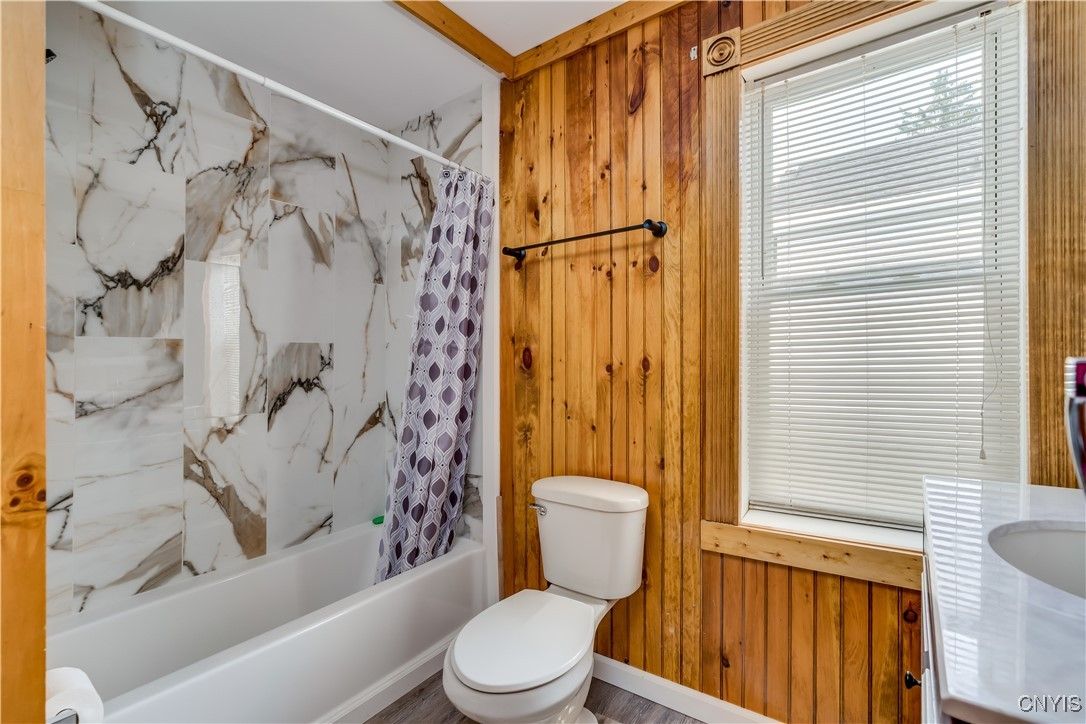 Bathroom, Interior, Marble Walls, Wood Texture Flooring, Wooden Walls