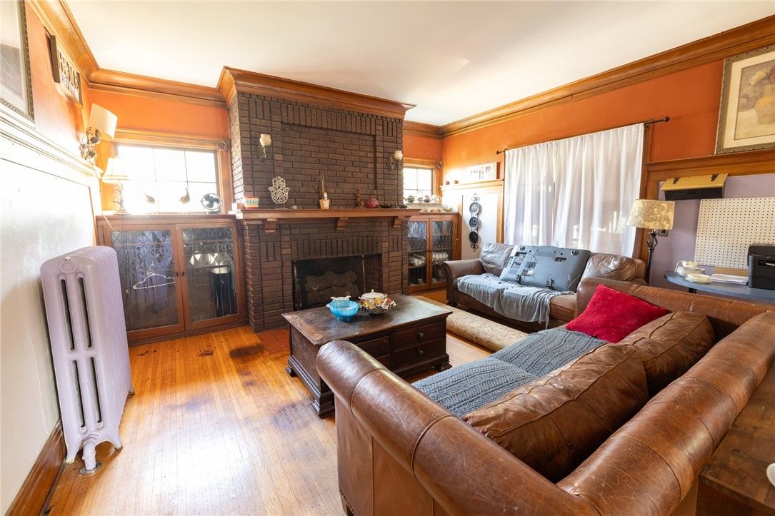 Fireplace, Interior, Living room, Stone Walls, Wood Texture Flooring