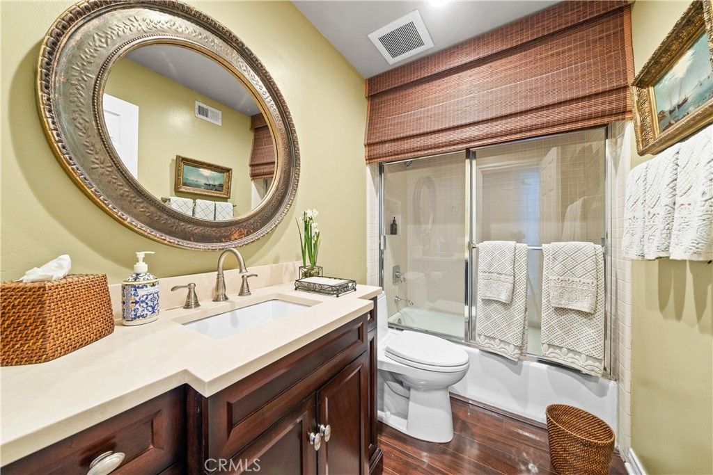 Bathroom, Glass Shower, Interior, Wood Texture Flooring