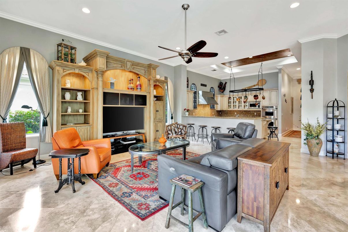 Interior, Kitchen, Living room, Recessed Lighting