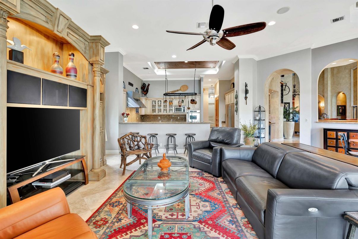 Interior, Living room, Recessed Lighting