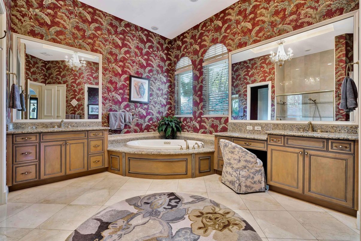 Bathroom, Chandelier, Dual Sink Vanities, Interior
