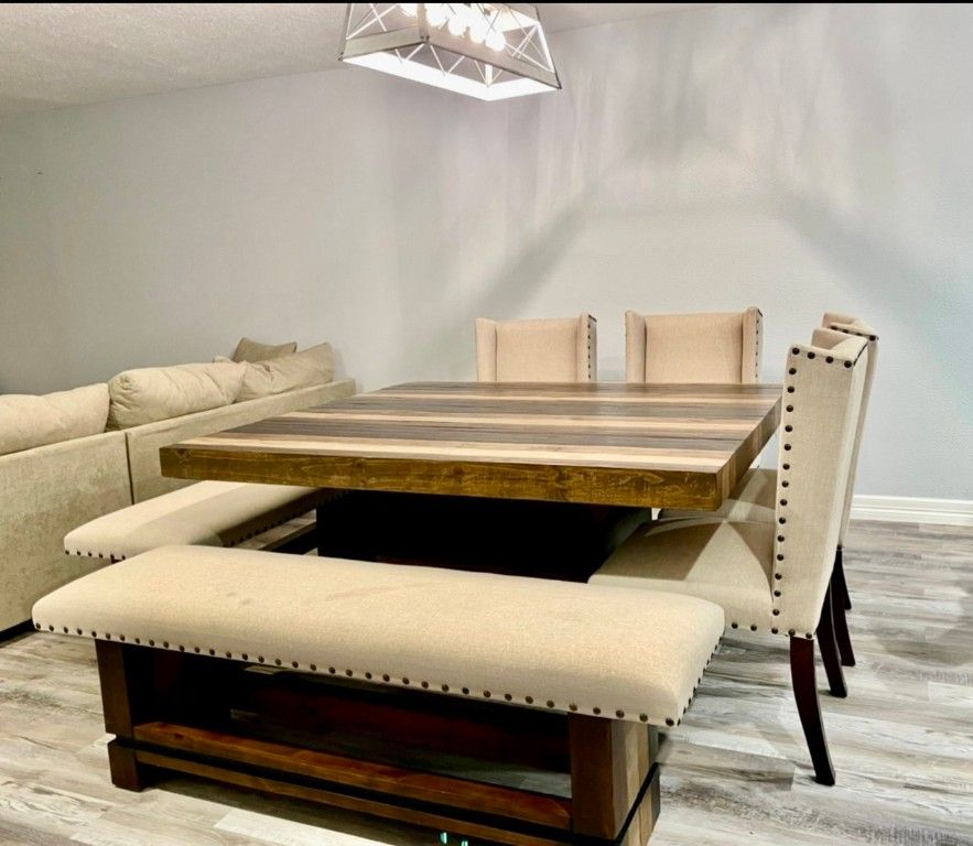 Dining room, Interior, Wood Texture Flooring