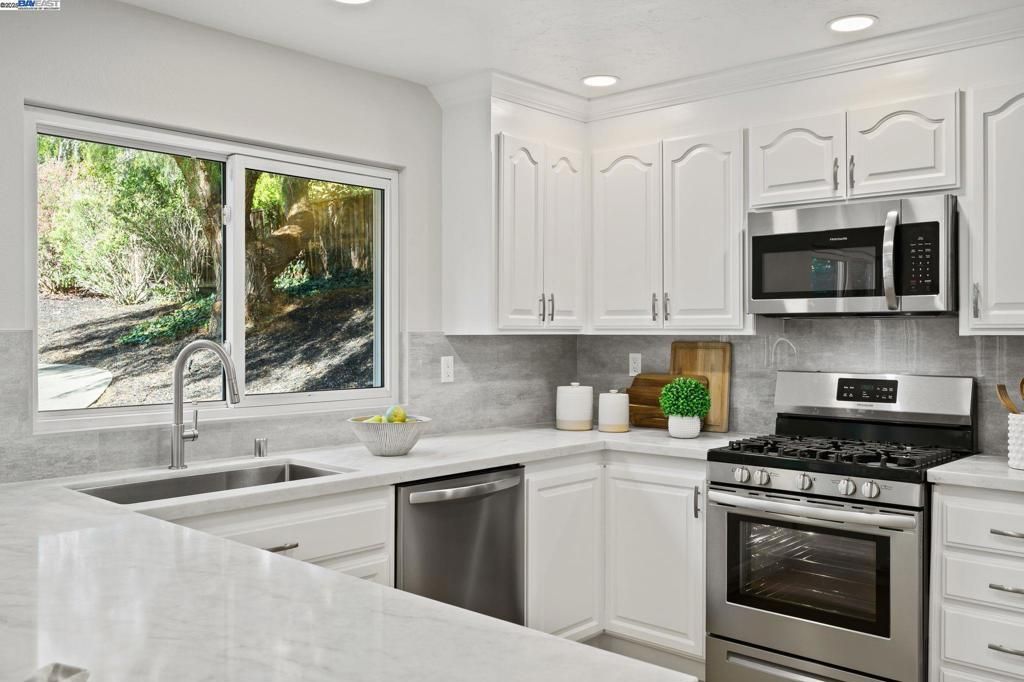 Interior, Kitchen, Recessed Lighting, Stainless Steel Appliances