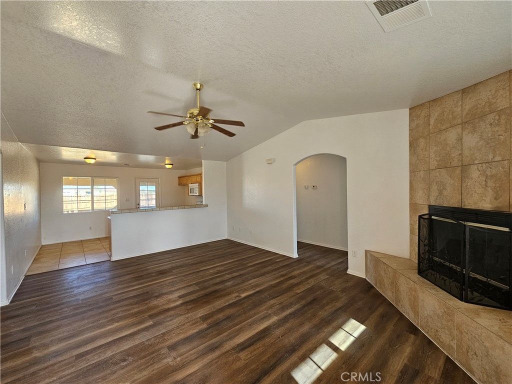 Empty room, Fireplace, Interior, Wood Texture Flooring