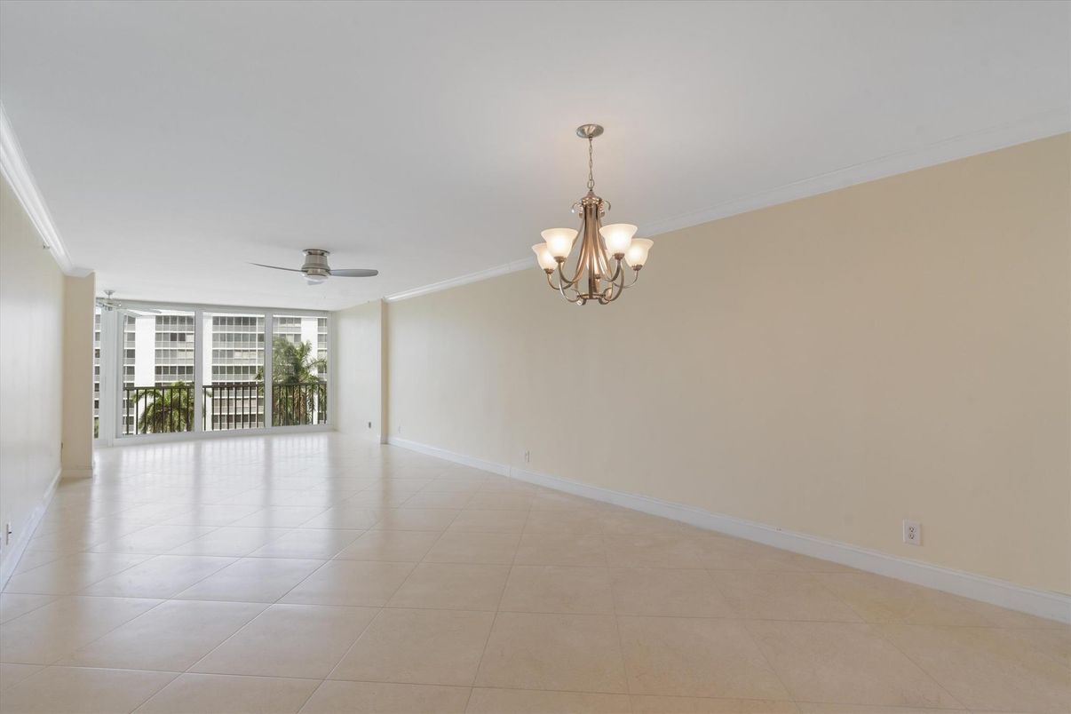 Chandelier, Empty room, Interior