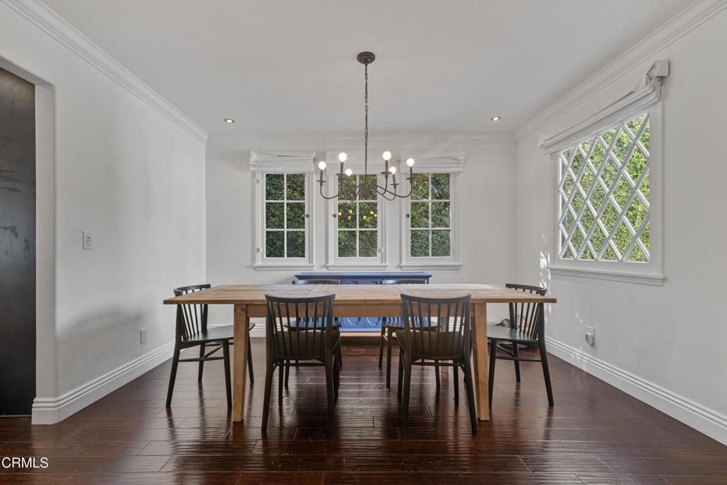 Billiard Table, Chandelier, Dining room, Game Room, Interior, Recessed Lighting, Wood Texture Flooring