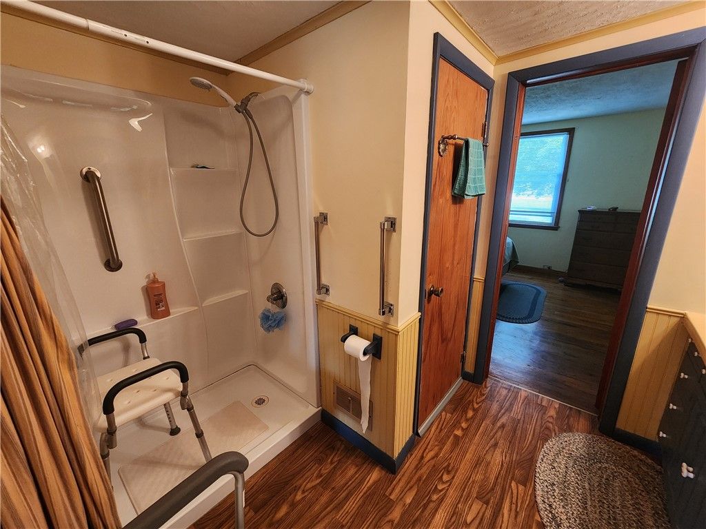 Bathroom, Interior, Wood Texture Flooring