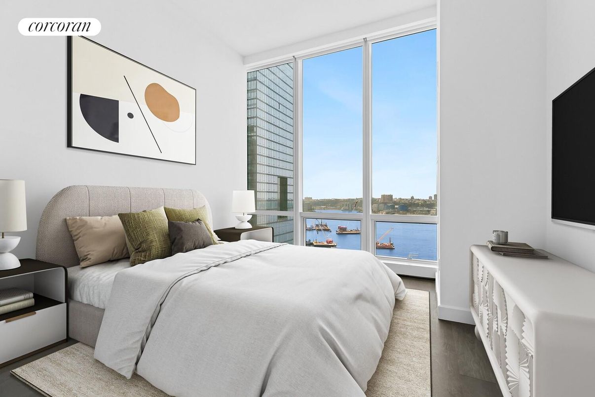 Bedroom, Interior, Water, Wood Texture Flooring