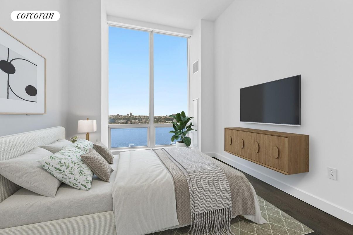 Bedroom, Interior, Water, Wood Texture Flooring