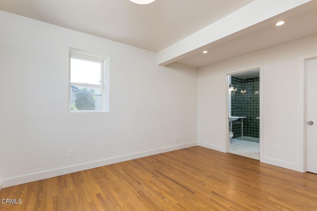 Bathroom, Empty room, Interior, Recessed Lighting, Wood Texture Flooring