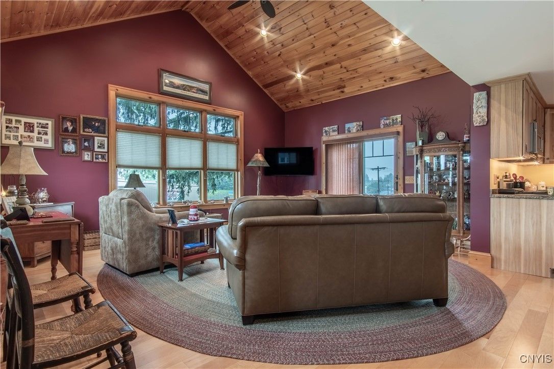 Interior, Living room, Recessed Lighting, Wooden Ceilings, Wood Texture Flooring