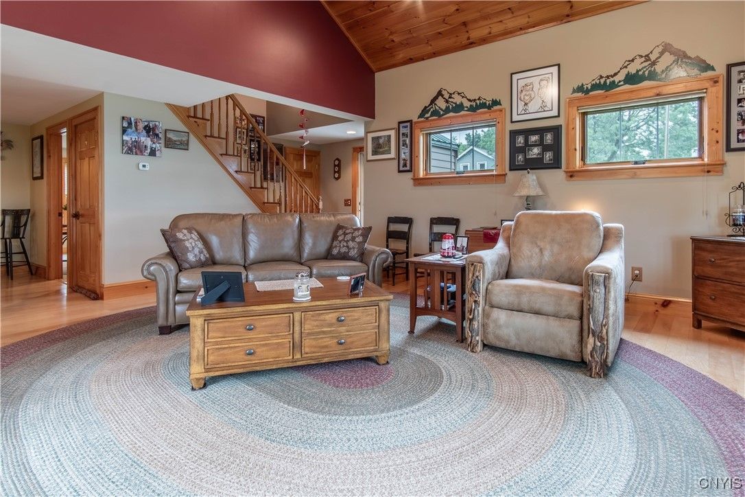 Interior, Living room, Recessed Lighting, Wooden Ceilings, Wood Texture Flooring