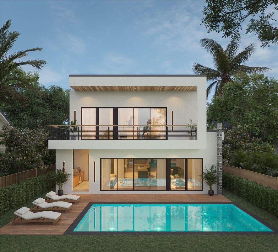 Exterior, Facade, Pool, Modern