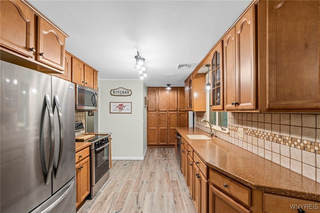 Interior, Kitchen, Wood Texture Flooring